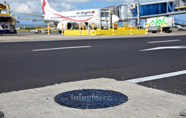 manhole cover at Bali Airport