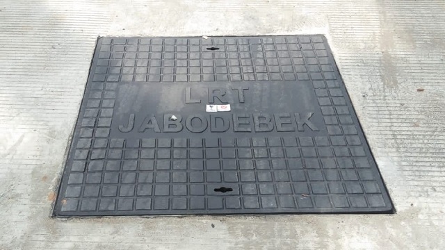 Cast iron manhole cover for Jabodebek LRT project